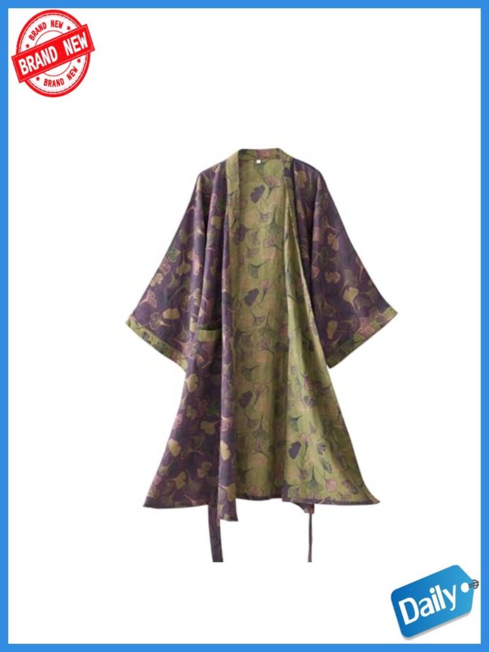 Cotton Gauze Kimono Robe Long Loungewear Bathrobe Sleepwear Ladies